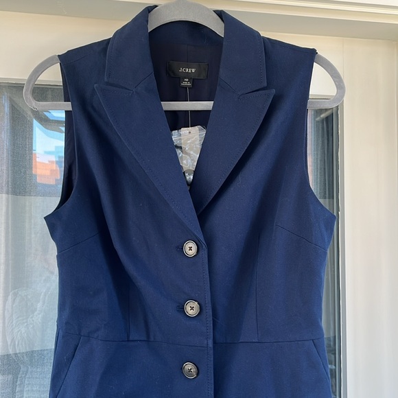 NWT JCREW Blazer-dress in bi-stretch cotton - Picture 3 of 10